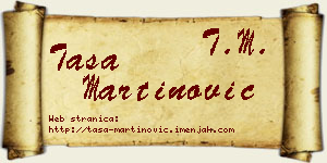 Tasa Martinović vizit kartica